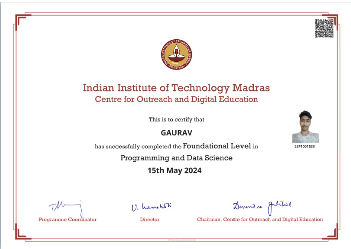Internshala Python Certificate